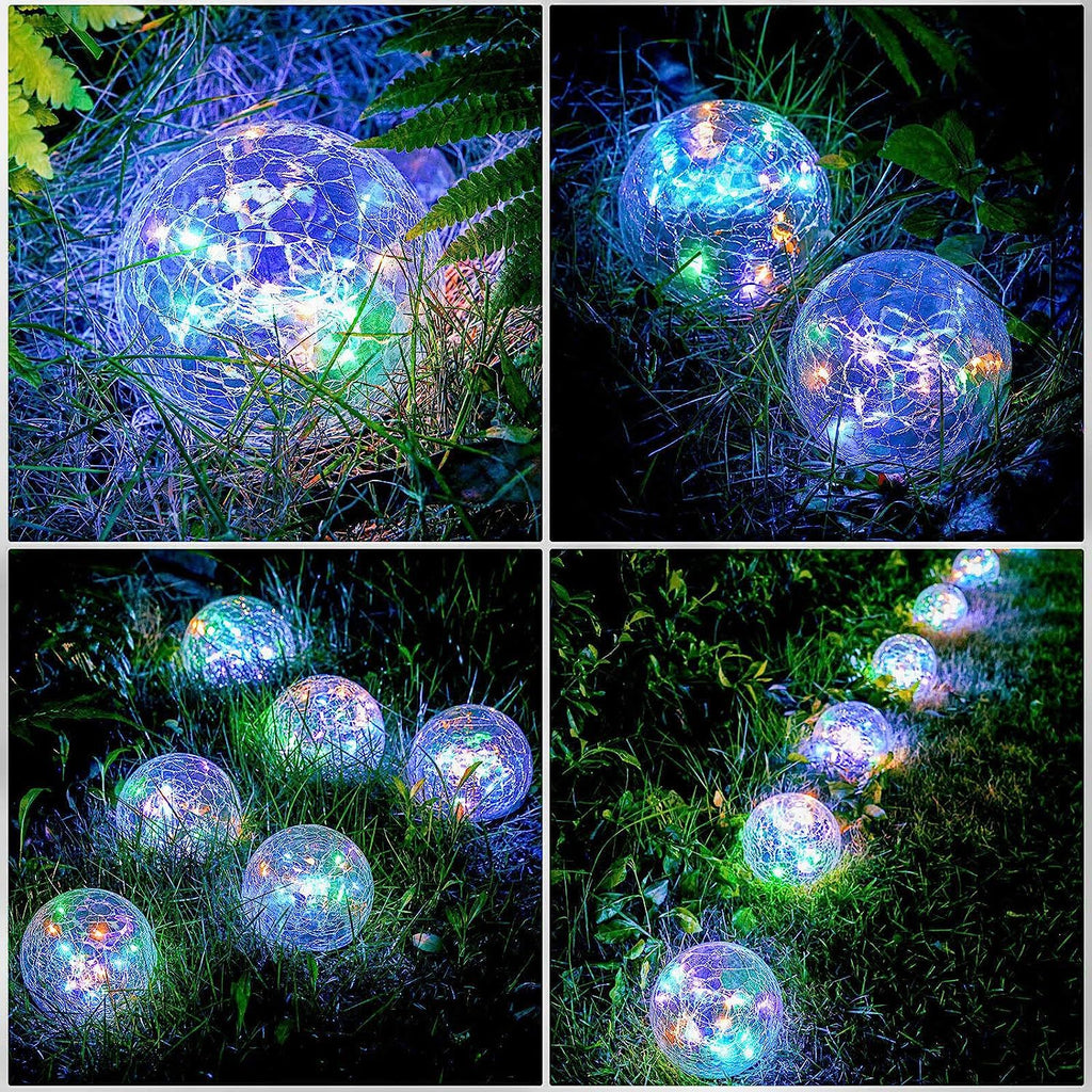 Solar Crackle Ball Light for Garden Decoration