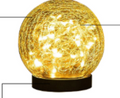 Solar Crackle Ball Light for Garden Decoration