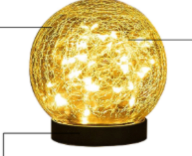 Solar Crackle Ball Light for Garden Decoration