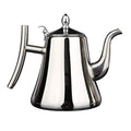 1L/1.5L Stainless Steel Water Kettle TeaPot Thicker With Filter Hotel Tea Pot Coffee Pot Induction Cooker Tea Kettle Gold Silver (1.5L silver)