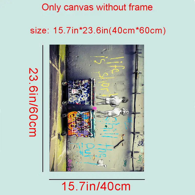 Modern Abstract Canvas Wall Art - 1pc Frameless Painting