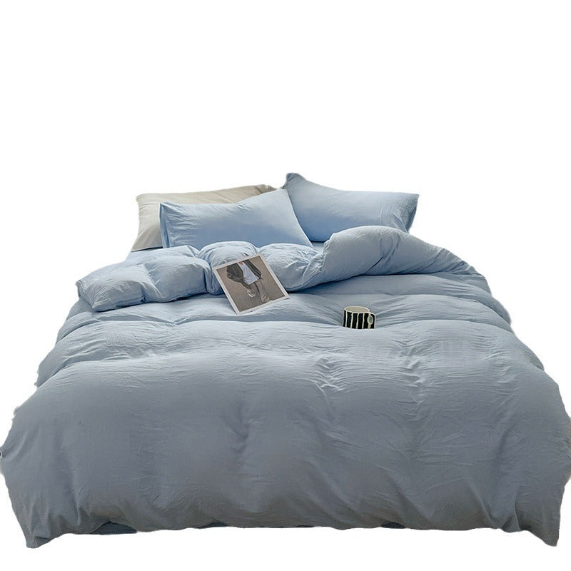 Japanese Style Cotton Bed Linen Set for Students