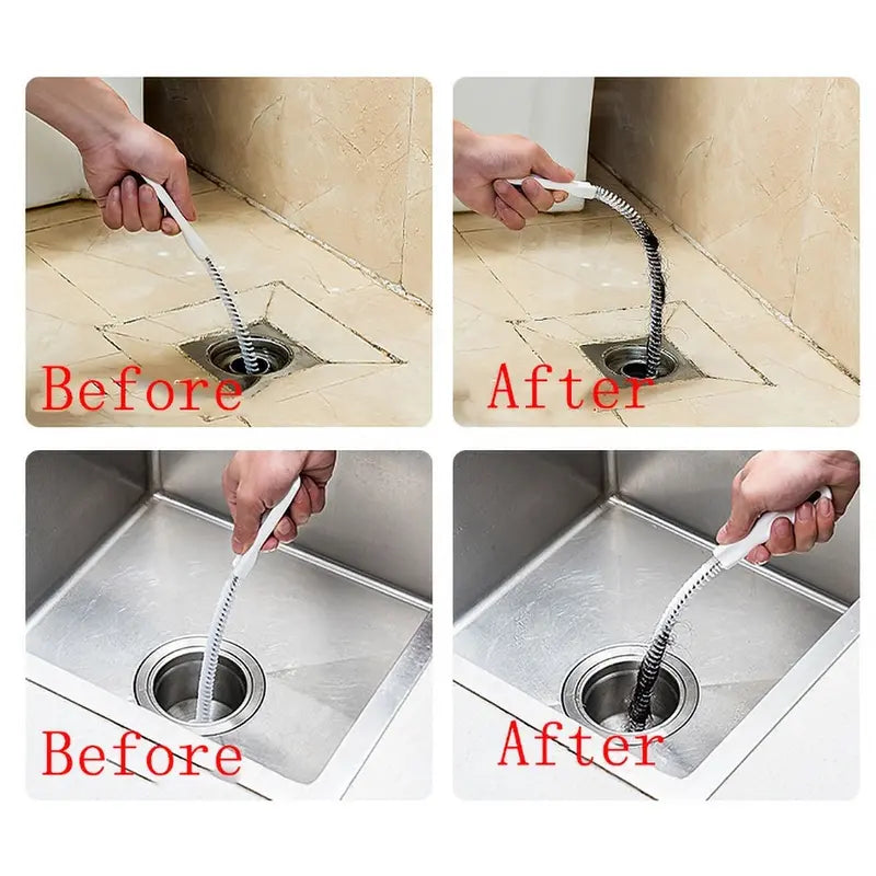 17.7inch Duct Unclogging Brush for Bathroom Cleaning