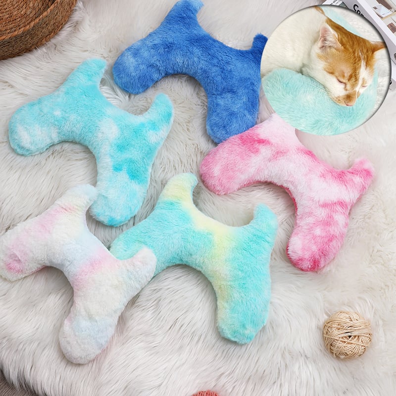 Super Soft Tie-Dyed Plush Pet Pillow for Cats