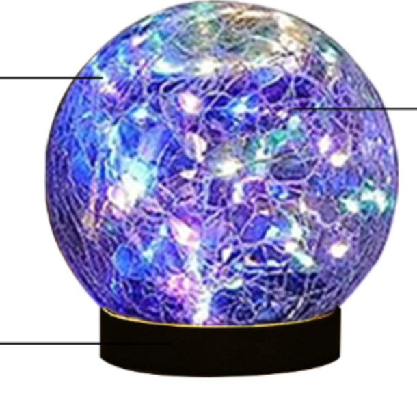 Solar Crackle Ball Light for Garden Decoration