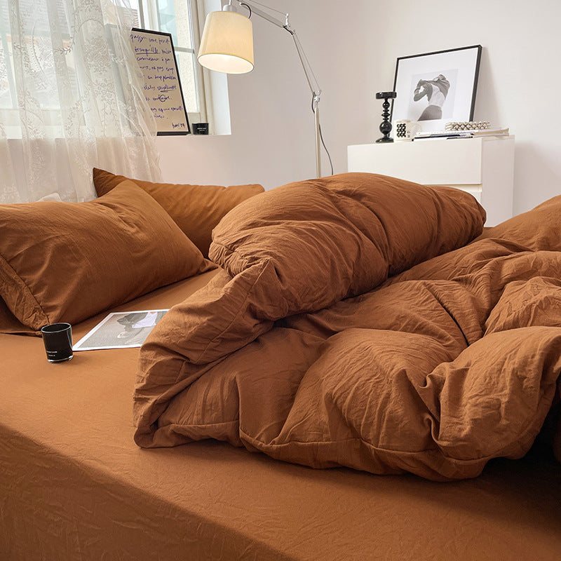 Japanese Style Cotton Bed Linen Set for Students